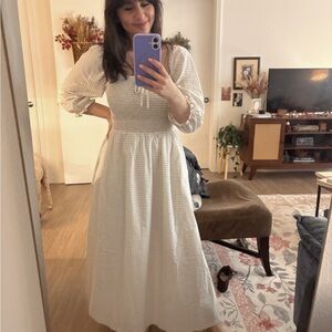 Neuflora brown & white midi dress